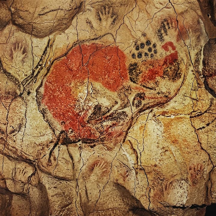 Ancient Painting in Altamira Caves