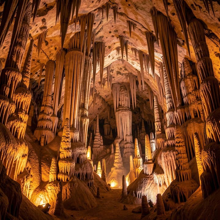 Picture of the inside of Canelobre Caves