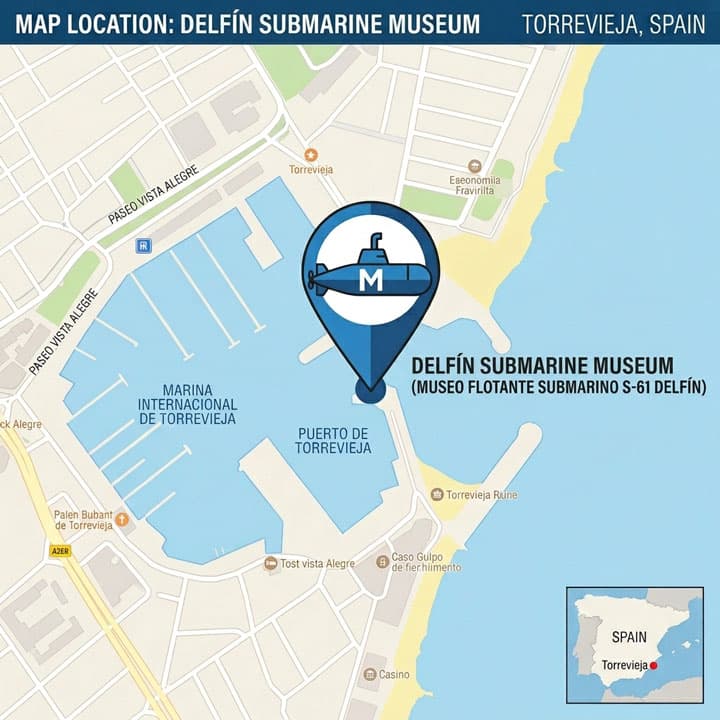 Delfin Submarine Museum Map Location