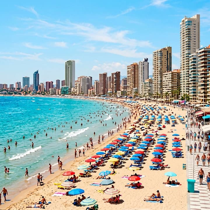 Levante Beach In Benidorm
