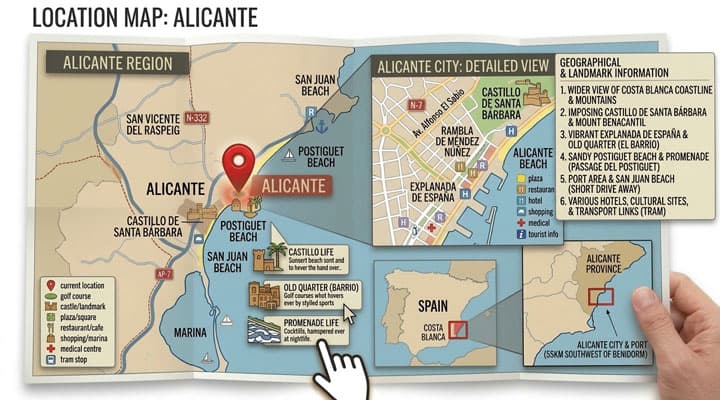 Map location of Alicante City