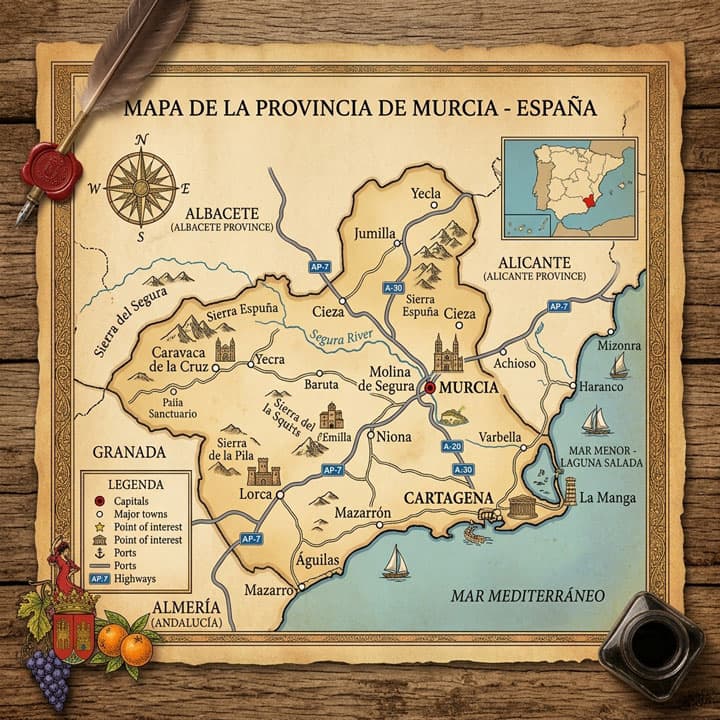Province of Murcia Map