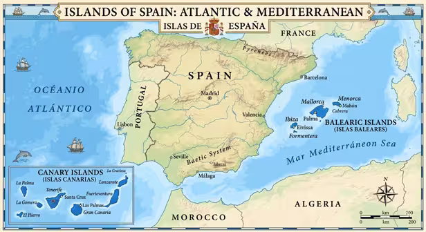 Map of Spain´s Islands