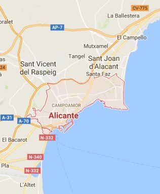 Map of Alicante