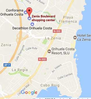 Zenia Boulevard Mapa