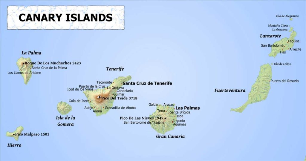 Islas Canarias Map