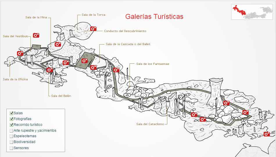 Caves of Nerja map