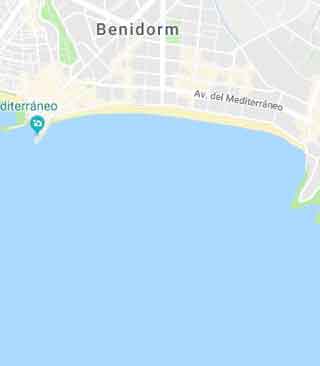 Levante and Poniente Beaches of Benidorm & Map Locations