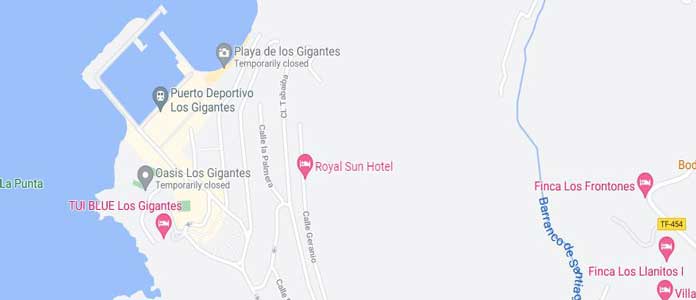 los Gigantes Map