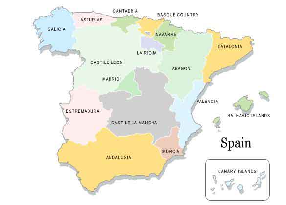Map of Spain