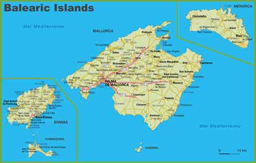 Balearic Islands Map