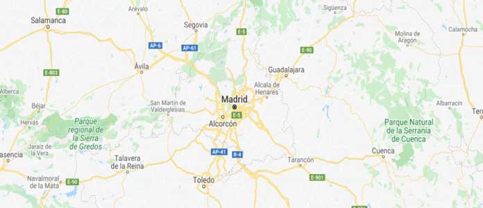 Map of Central Spain